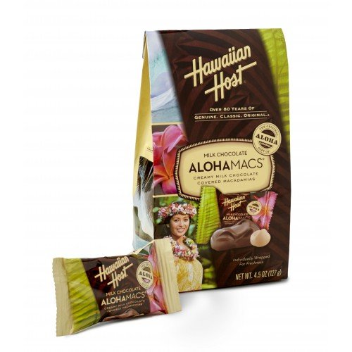Hawaiian Host Aloha Macs Milk Chocolate Macadamia Nuts (6 ounce box, 12 pieces) (1 Box)