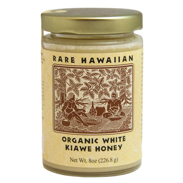 Rare Hawaiian Organic Kiawe White Honey (8-Ounce Jar)